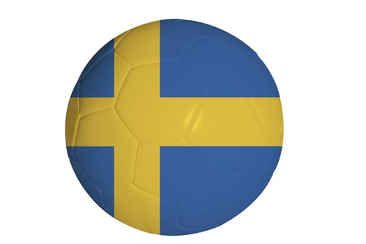 Swedish flag graphic on soccer ball