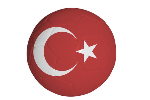 Turkish flag graphic on soccer ball