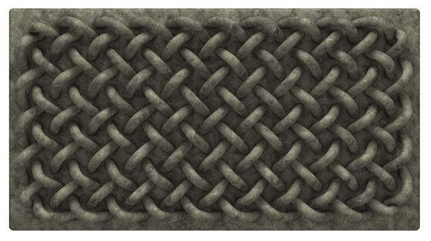 stone board with celtic knots ornament - 3d illustration