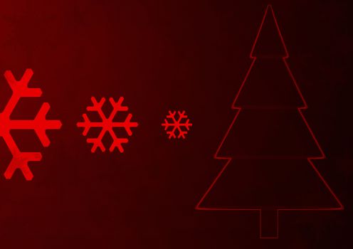 Christmases an abstract background with the stylized fir-tree