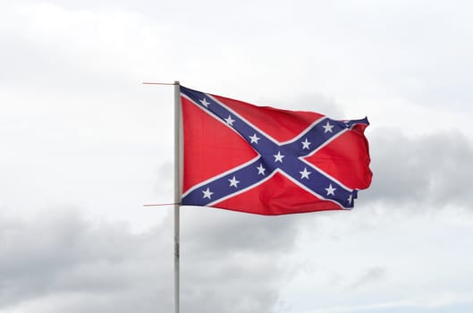Confederate flag flying