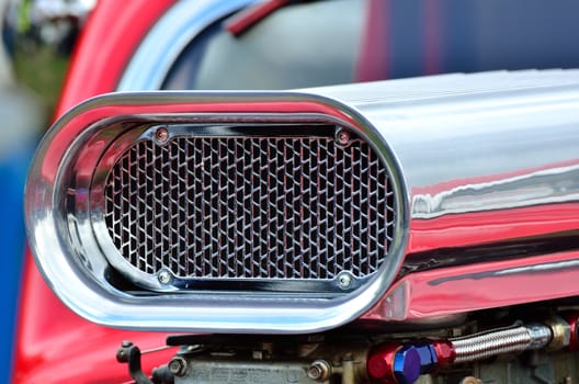 Detail of air intake on cusom car