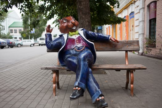 City sculpture Beaver. Bobruysk.Belarus.