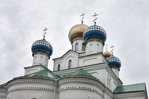 Domes of Saint Nicolas cathedral. Bobruysk. Belarus.
