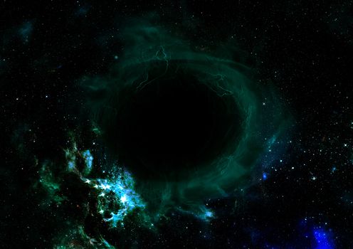 Star field in space, a nebulae and a gas congestion