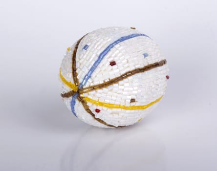 Egg decorated with beads