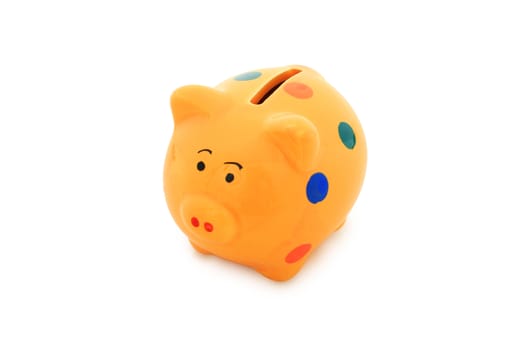 Piggybank isolated over white background.