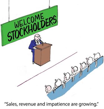 "Sales, revenue and impatience are growing."