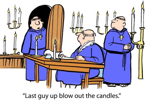 "Last guy up blow out the candles."