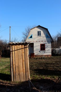 rural toilet and the building of house