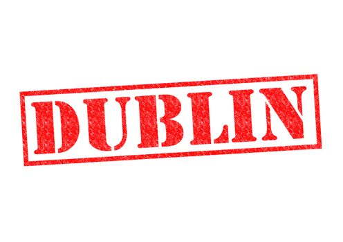 DUBLIN Rubber Stamp over a white background.