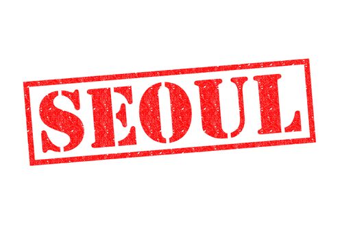SEOUL Rubber Stamp over a white background.