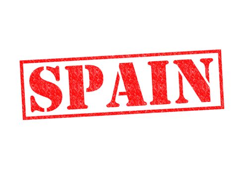 SPAIN Rubber Stamp over a white background.