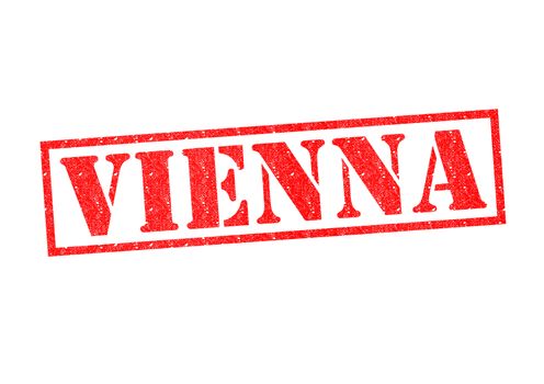 VIENNA Rubber Stamp over a white background.