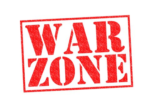 WAR ZONE Rubber Stamp over a white background.