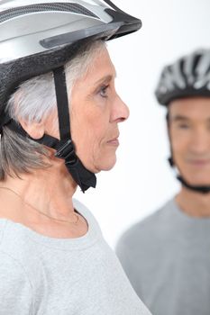 Older woman cyclist