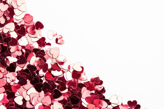 Pink heart shaped confetti