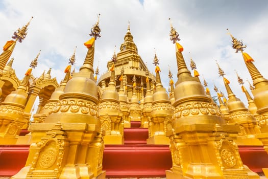 Pagoda in Wat-Sawangboon at Saraburi, Thailand