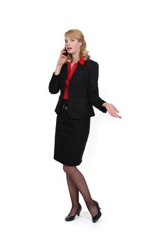 businesswoman talking on her cell