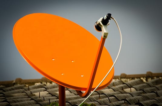 The Satellite Signal Wave Receiver Dish for Television
