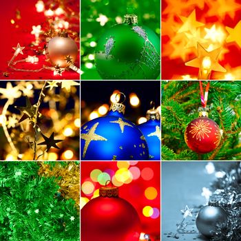 Christmas baubles tinsel and lights collection