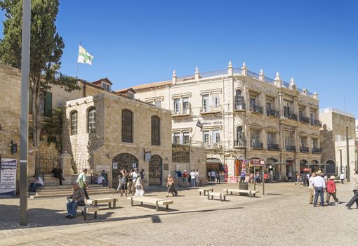 square in jerusalem old town in israel