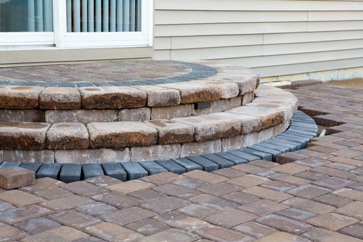 Pavers meets with patio steps and job completion almost done, steps have rain slope