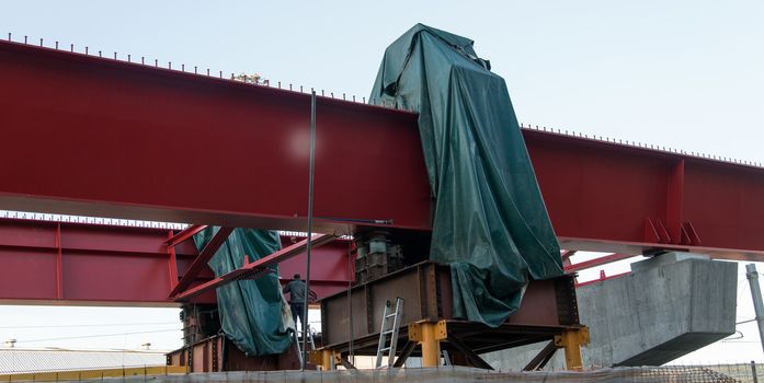 pylon elevated road under construction