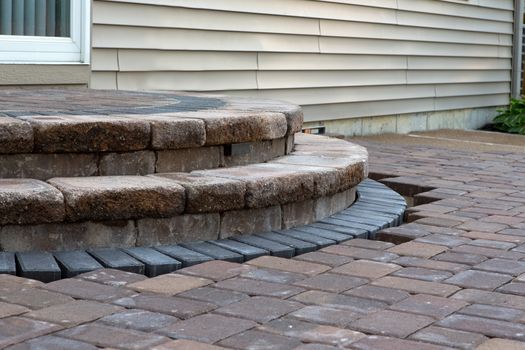 Pavers meets with patio steps and job completion almost done