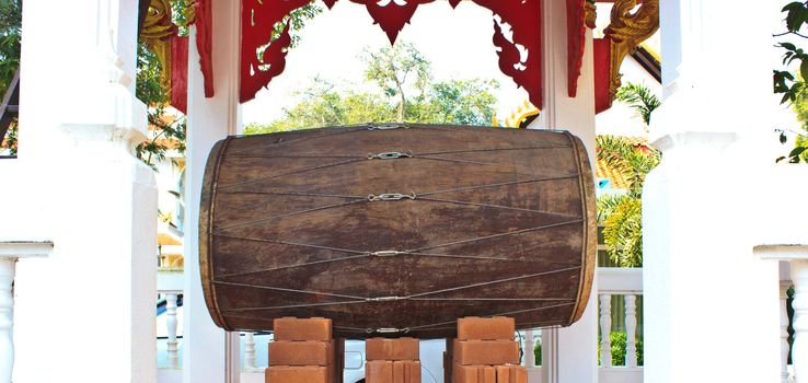 thai style drum in Temple of The Wat Rhai Pa, Trat, Thailand