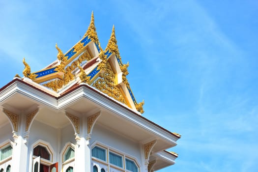 ubosot in Temple of The Wat Rhai Pa, Trat, Thailand