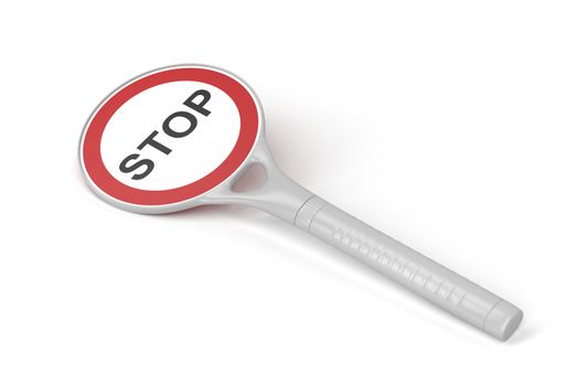 Stop sign on white background