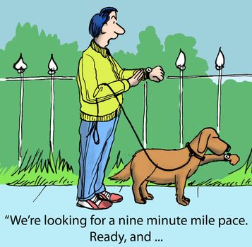 "We're looking for a nine minute mile pace. Ready and ..."