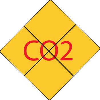 Take care of co2 sign