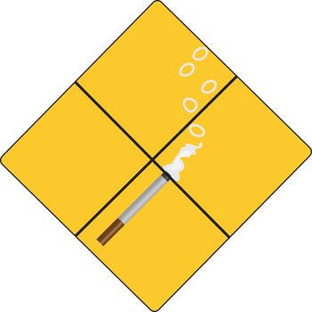 yellow sign no smoking allowed