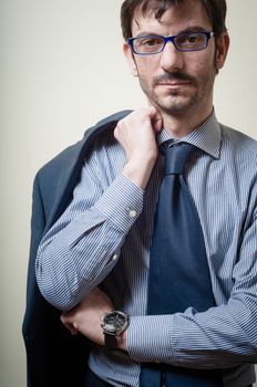 success businessman on white background
