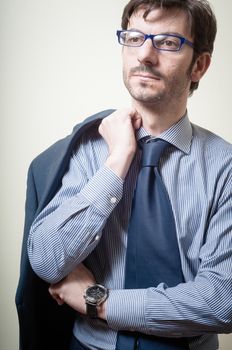 success businessman on white background
