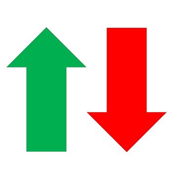Arrow icon red and green