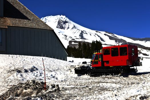 Snow plows machines at Timberline Lodge Mt. Hood Oregon.