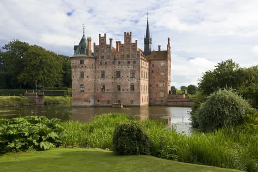 The renaissance castle of Egeskov in the island of Funen, Denmark