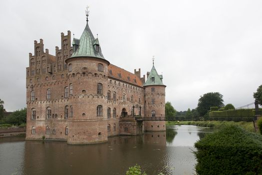 The renaissance castle of Egeskov in the island of Funen, Denmark