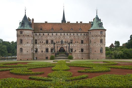 The renaissance castle of Egeskov in the island of Funen, Denmark