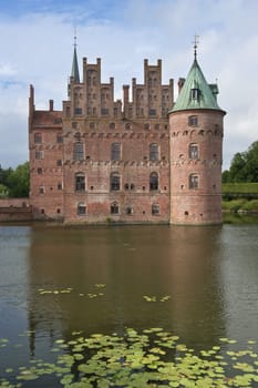 The renaissance castle of Egeskov in the island of Funen, Denmark