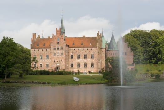 The renaissance castle of Egeskov in the island of Funen, Denmark