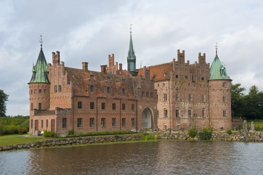 The renaissance castle of Egeskov in the island of Funen, Denmark