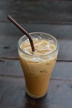 Cold coffee drink with ice