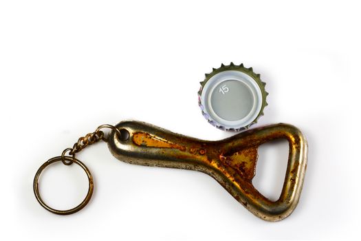 bottle opener with corrosion of rust