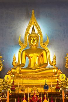 buddha image in the gesture of subduing Mara, and the replica of Phra Buddhachinaraj