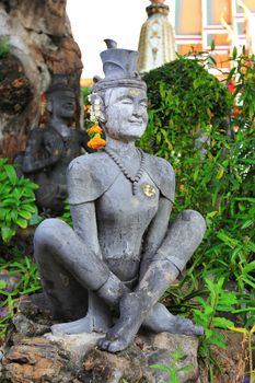 Hermit contortionist in wat pho of Thailand