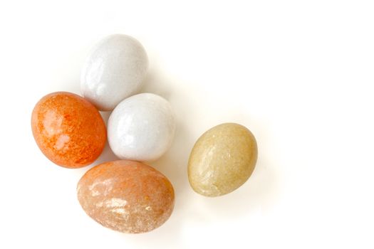 colorful stone with egg shaped